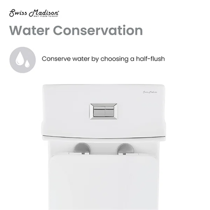 Concorde One-Piece Square Toilet – 14" Rough-In, Dual Flush 1.1/1.6 GPF