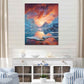 Coral Orange Iceberg Glacial Symphony I – Vibrant Artistic Wall Decor