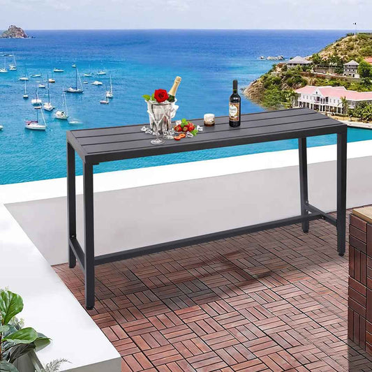 Counter Height 36.97” Iron Bar Table – Industrial & Durable