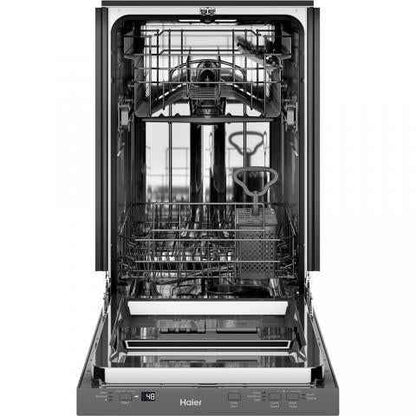 Haier 18-Inch Energy Star Quiet Built-In Dishwasher – Compact Stainless Steel Dishwasher for Small Kitchen