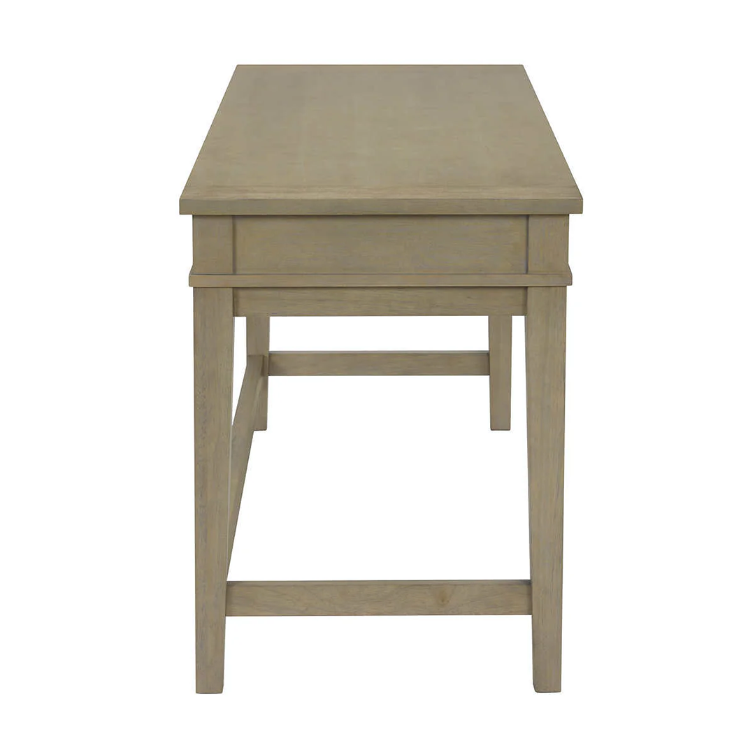Dunmoore Contemporary Writing Desk – Modern Wood Office Desk with Storage Drawers and Sleek Metal Accents - Nadeems Home