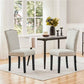 Set of 2 Modern Fabric Upholstered Dining Chairs with Nailhead Trim – Elegant & Comfortable Seating