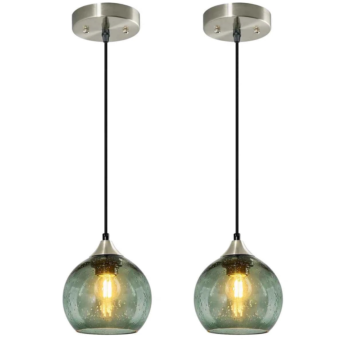 Glass Globe Pendant Lights – Modern Kitchen Island & Room Lighting Fixtures
