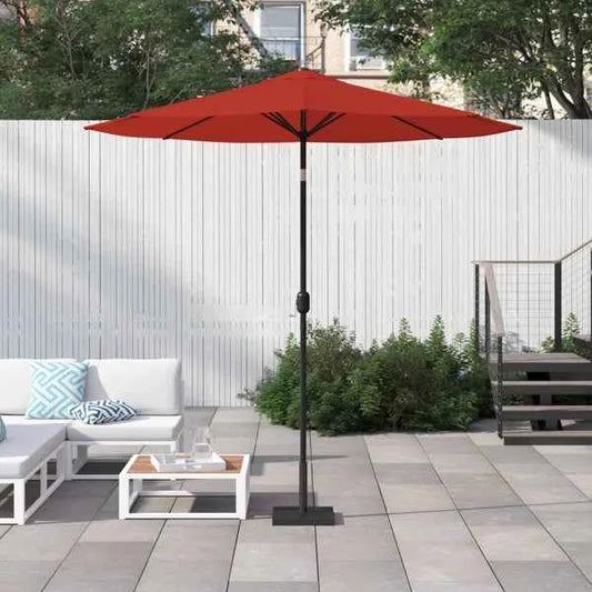 Delaplaine 9' Solid Octagon Market Umbrella with Push-Button Tilt – Stylish Outdoor Shade