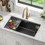 Delta Everest™ 32" Granite Composite Workstation Kitchen Sink – Undermount Single Bowl with WorkFlow™ Ledge