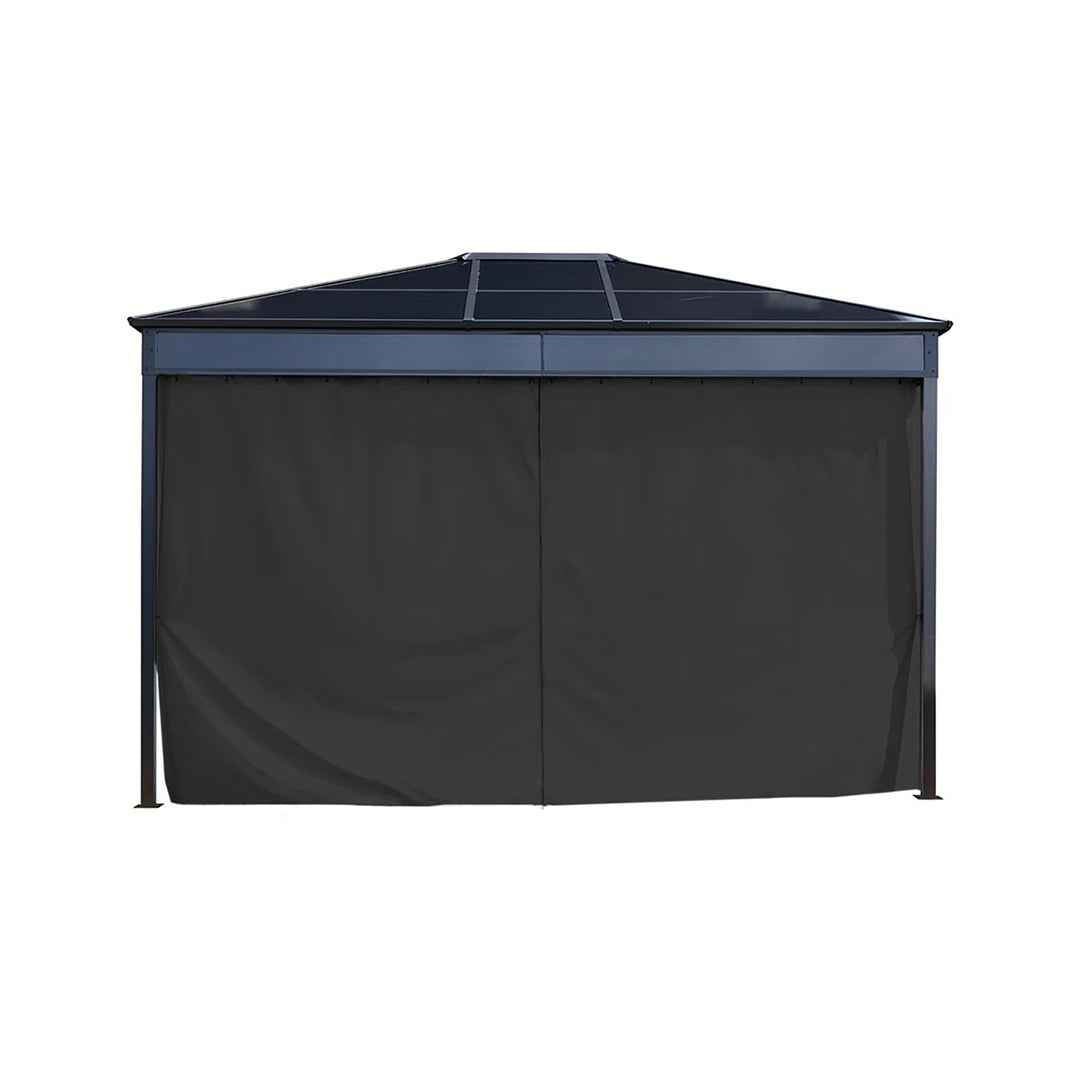 Diani Black Polyester Curtains – 10 ft x 12 ft Outdoor/Indoor Privacy Panels