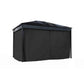 Diani Black Polyester Curtains – 10 ft x 12 ft Outdoor/Indoor Privacy Panels