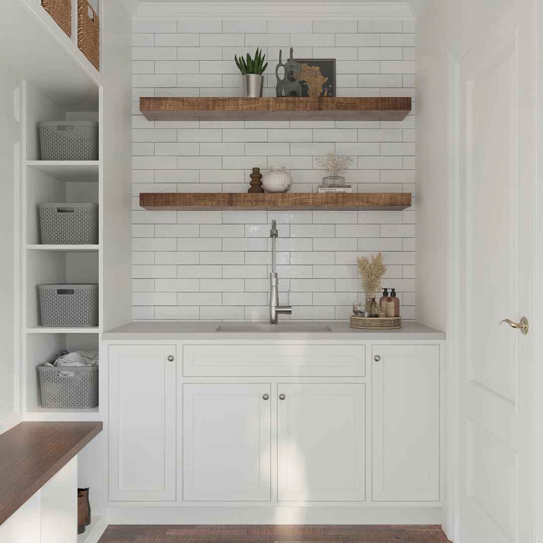 Dogberry Collections Solid Beam Floating Shelf – Sturdy & Stylish Wall Storage