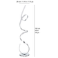 Electra Floor Lamp – Chrome Color -Contemporary LED Floor Lamp with Integrated LEDs, 59″ Height, Dimmer & Footswitch