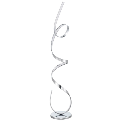 Electra Floor Lamp – Chrome Color -Contemporary LED Floor Lamp with Integrated LEDs, 59″ Height, Dimmer & Footswitch