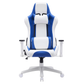 Ember Gaming Chair – Blue & White Fabric, Hydraulic Lift, Adjustable Arms & Tilt, 330 lb Capacity