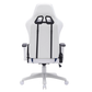 Ember Gaming Chair – Blue & White Fabric, Hydraulic Lift, Adjustable Arms & Tilt, 330 lb Capacity
