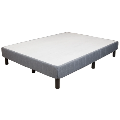EnForce Platform Bed Base – Double Size Tubular Steel Foundation with Grey Fabric Cover & 9-Leg Support