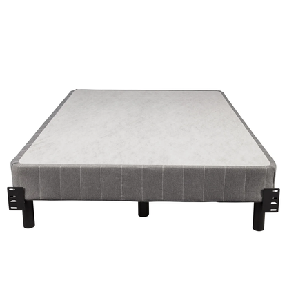 EnForce Platform Bed Base – Double Size Tubular Steel Foundation with Grey Fabric Cover & 9-Leg Support