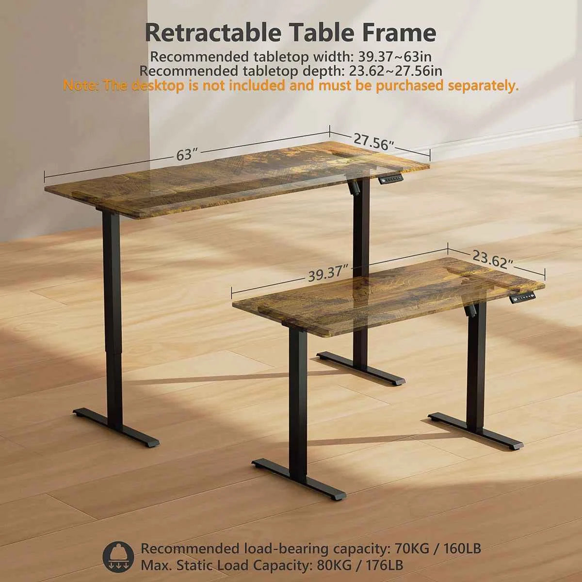 Essential Electric Height Adjustable Standing Desk Frame – Ergonomic Workstation Base