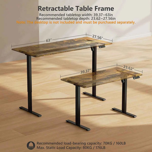 Essential Electric Height Adjustable Standing Desk Frame – Ergonomic Workstation Base