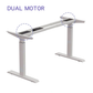 Fumiki 63" Curved Dual Motor Adjustable Height Standing Desk with Drawer – Comfort, Style & Productivity