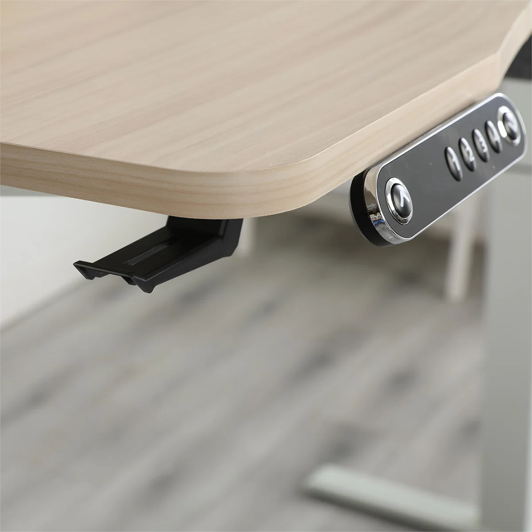 Fumiki 63" Curved Dual Motor Adjustable Height Standing Desk with Drawer – Comfort, Style & Productivity