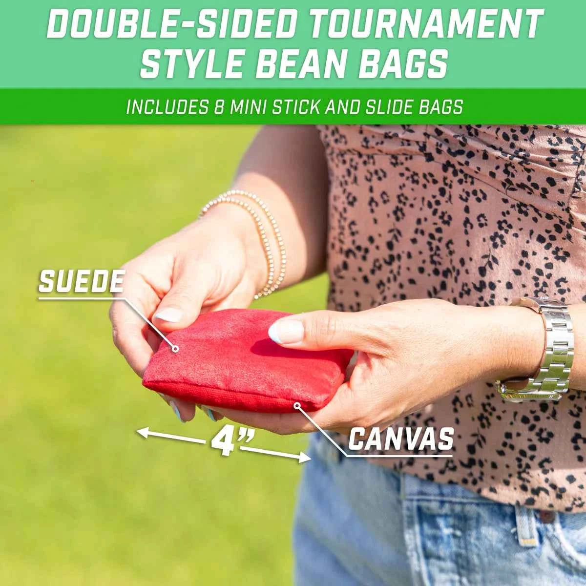 Gosports 2x1 ft Backpack Cornhole Game Set – Portable Wood Boards & Mini Bean Bags