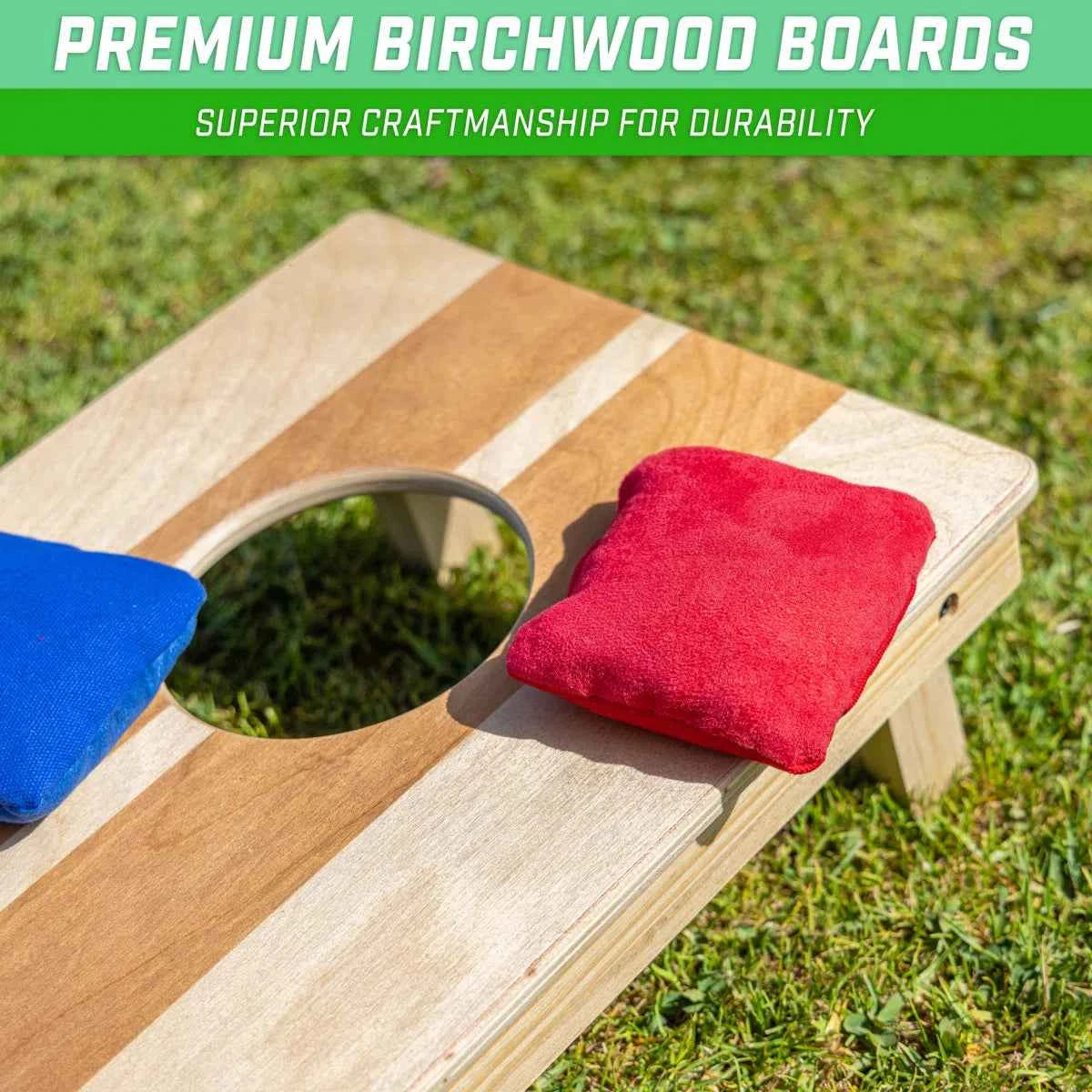 Gosports 2x1 ft Backpack Cornhole Game Set – Portable Wood Boards & Mini Bean Bags