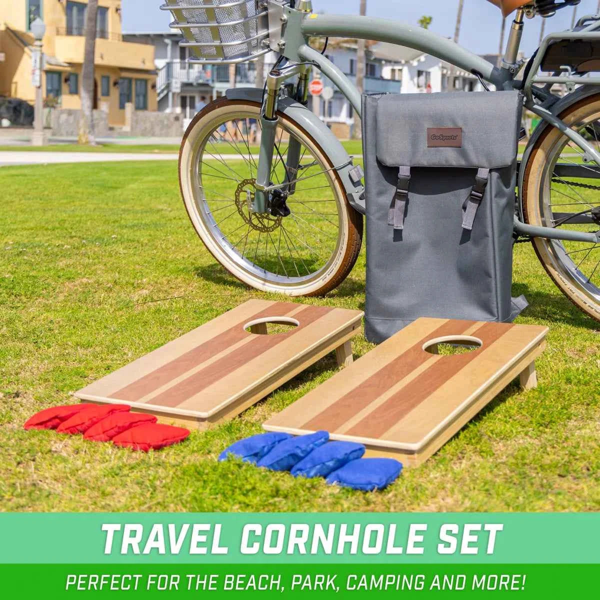 Gosports 2x1 ft Backpack Cornhole Game Set – Portable Wood Boards & Mini Bean Bags