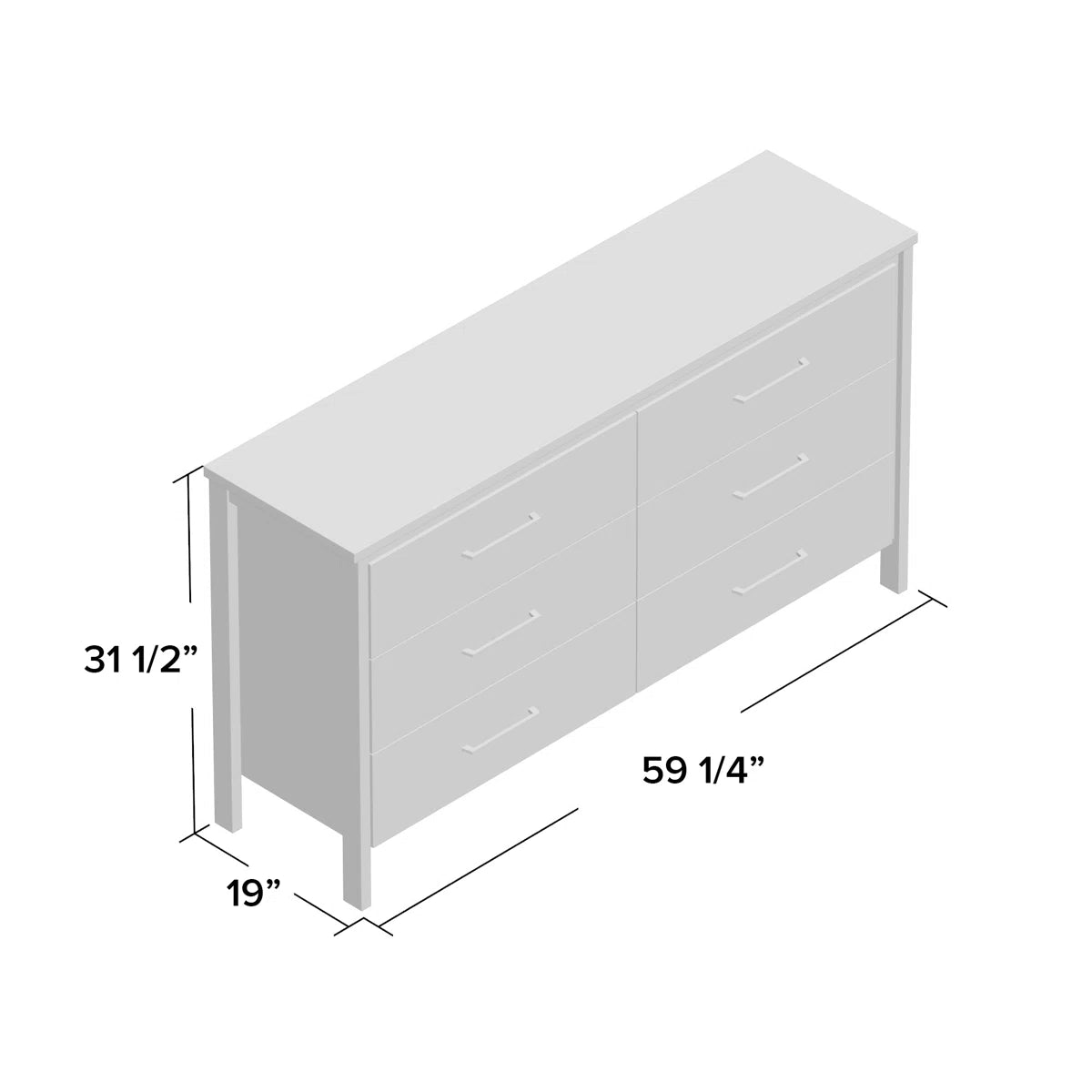 Gravity 6-Drawer Dresser – Modern Storage with Sleek Style