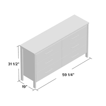 Gravity 6-Drawer Dresser – Modern Storage with Sleek Style