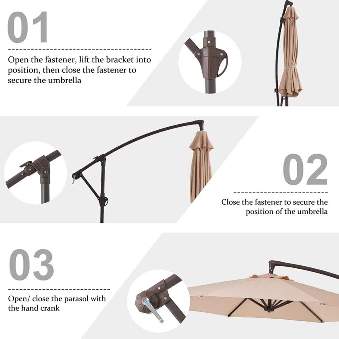 Haque Cantilever Umbrella – Stylish Outdoor Shade with Easy Adjustability