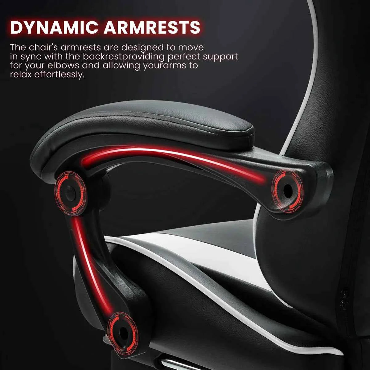 Inbox Zero Knoble Adjustable Reclining Ergonomic Faux Leather Swiveling PC & Racing Game Chair with Footre