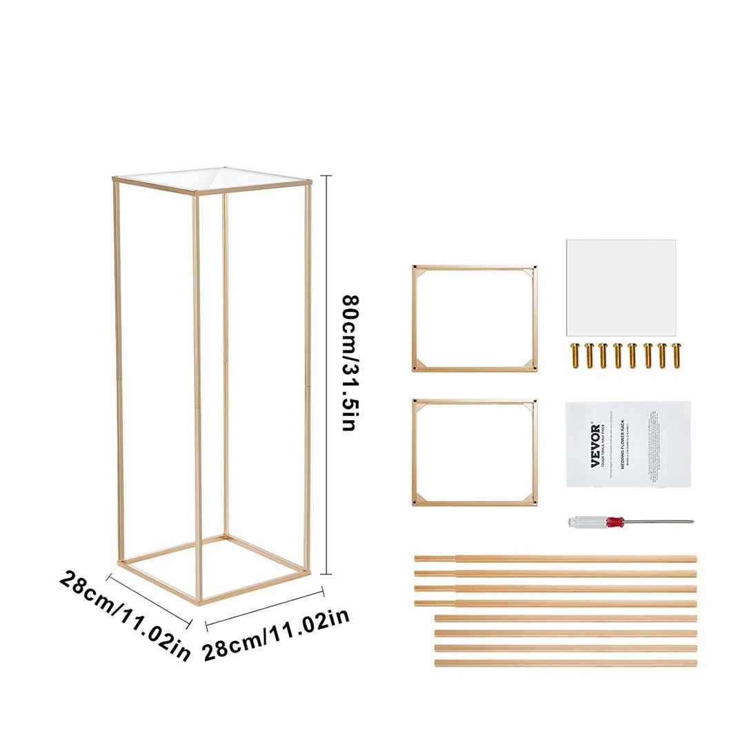 VEVOR 10PCS 31.5" High Wedding Flower Stand with Acrylic Laminate – Elegant Event Décor