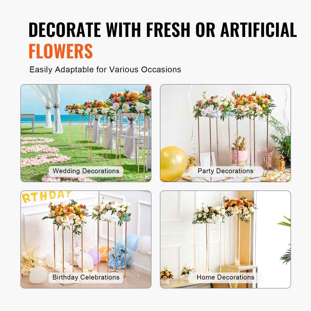 VEVOR 10PCS 31.5" High Wedding Flower Stand with Acrylic Laminate – Elegant Event Décor