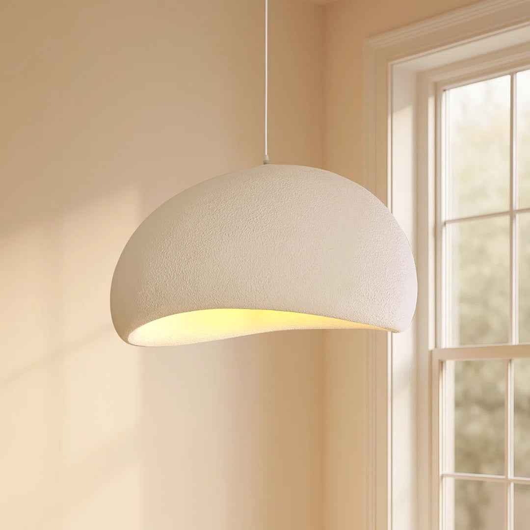 Heidelberg Single White Finish Polyester Pendant – Modern & Lightweight Lighting