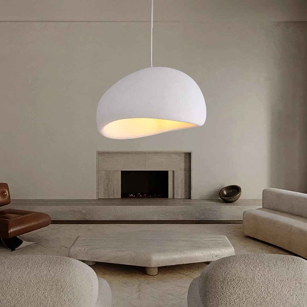Heidelberg Single White Finish Polyester Pendant – Modern & Lightweight Lighting