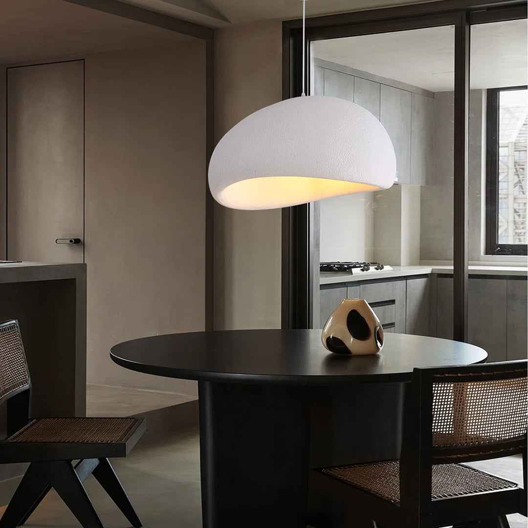 Heidelberg Single White Finish Polyester Pendant – Modern & Lightweight Lighting