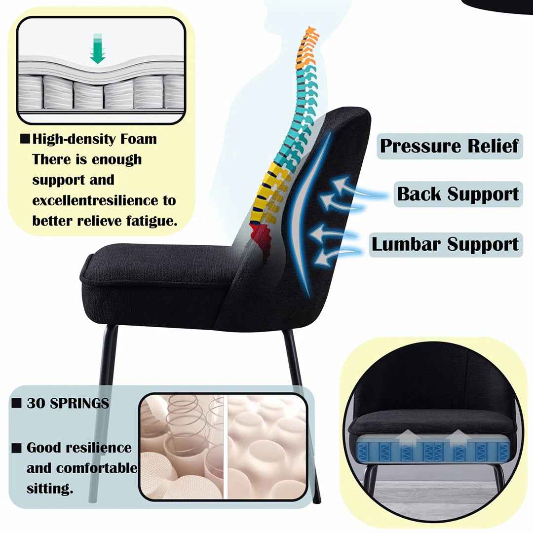 Karif Fabric Upholstered Side Dining Chair – Comfortable & Stylish Seatin