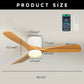 Karlena 48” 3-Blade Flush Mount Ceiling Fan – Dimmable LED Light & Remote Control