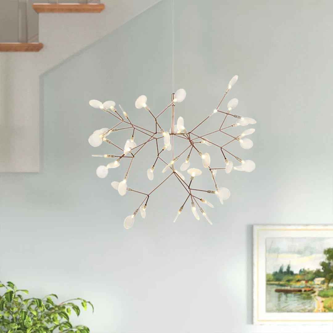 Kenyarda 45-Light Gold LED Pendant – Modern Statement Chandelier
