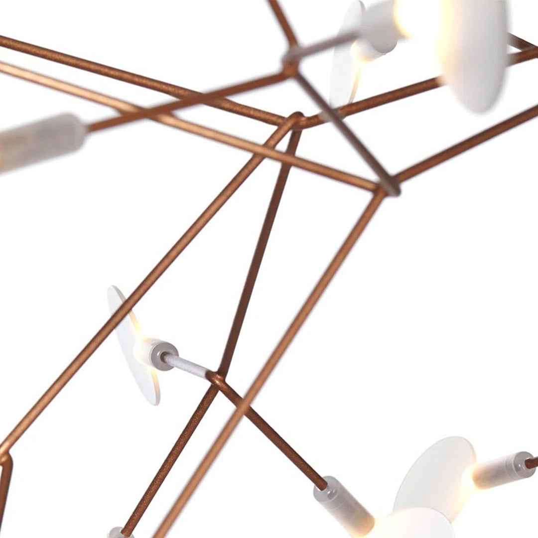 Kenyarda 45-Light Gold LED Pendant – Modern Statement Chandelier