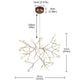 Kenyarda 45-Light Gold LED Pendant – Modern Statement Chandelier