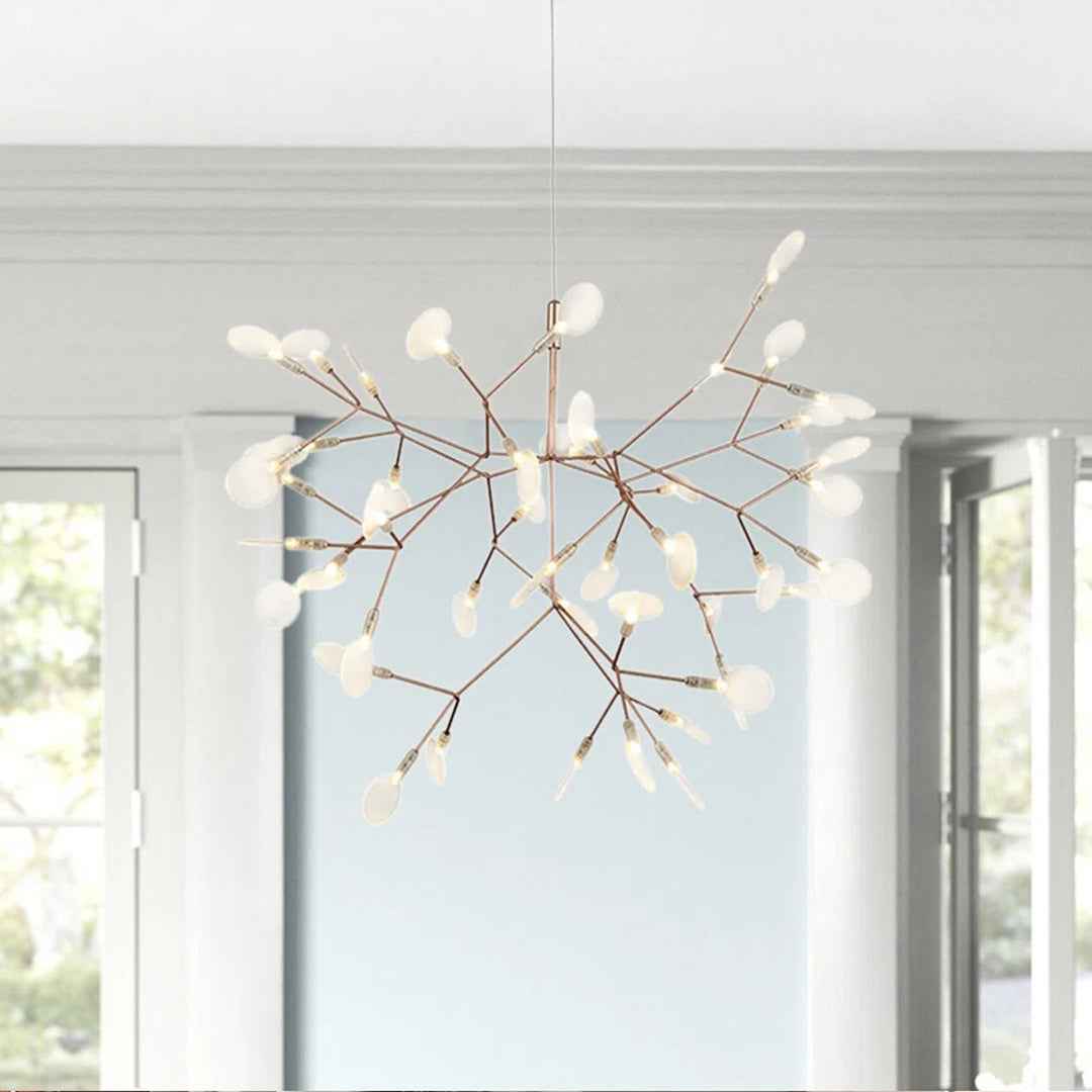 Kenyarda 45-Light Gold LED Pendant – Modern Statement Chandelier