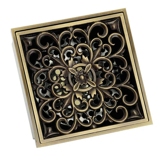 Watercourse Scroll Grid Shower Drain – Durable & Stylish Drain Cover for Bathroom