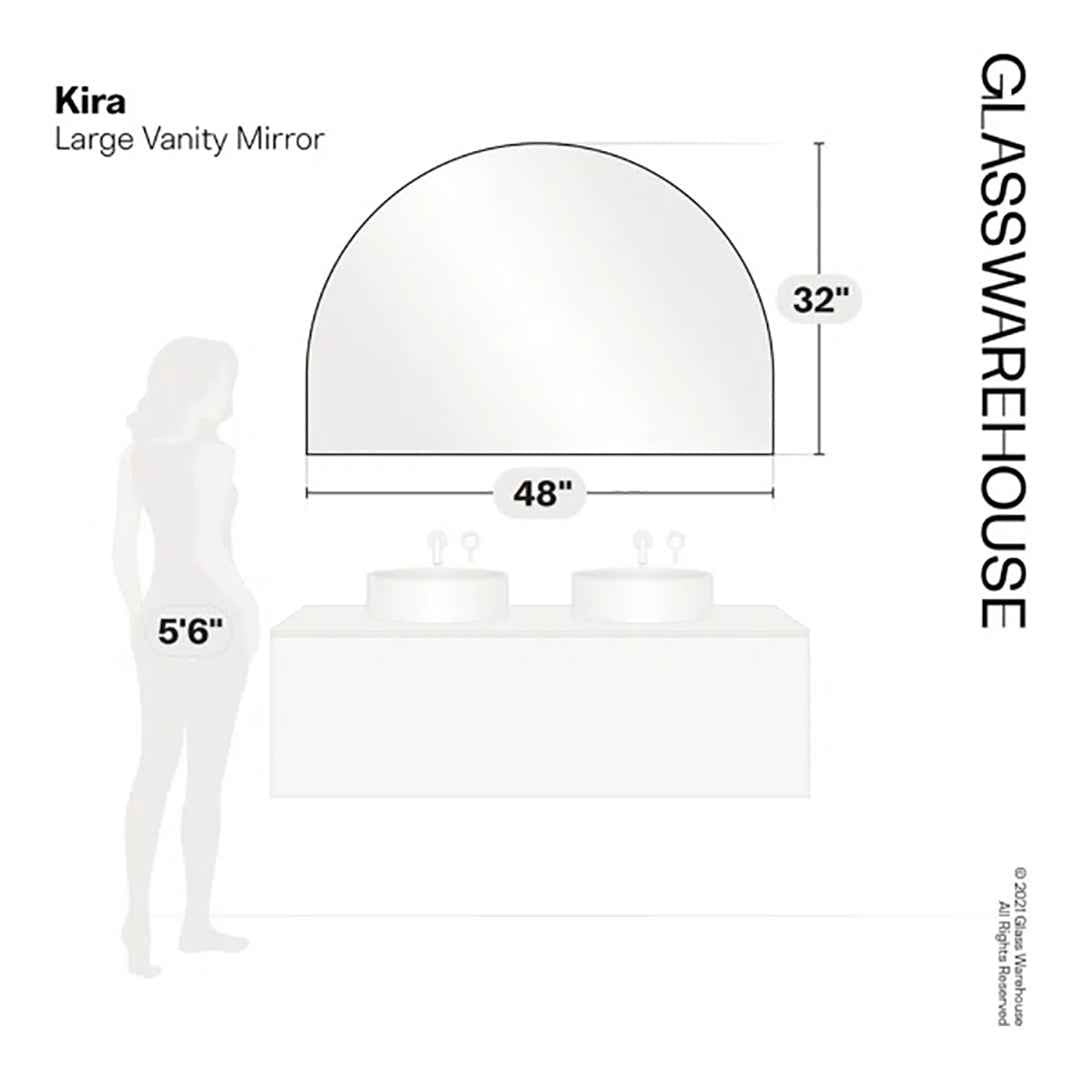 Kira Arched Mirror – Elegant Wall Mirror for Entryway, Living Room, or Bedroom Décor