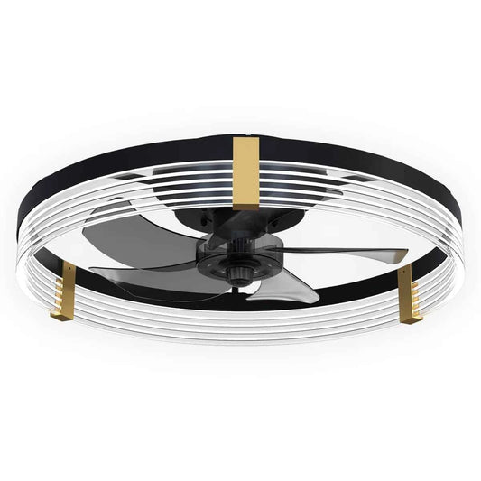 Kordae Indoor Bedroom Flush Mount Ceiling Fan with Light – Quiet & Modern