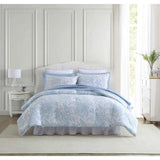 Laura Ashley Bedford Reversible Cotton Blue Comforter Set – Soft & Stylish Bedding