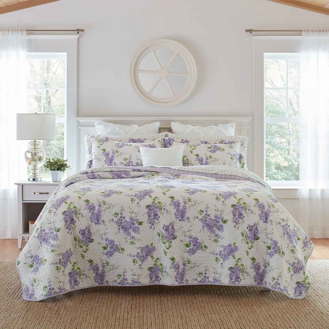 Keighley Laura Ashley Cotton Reversible Quilt Set – Soft & Stylish Bedding