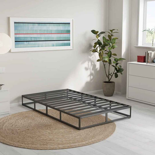 Likins 4 Inch Metal Box Spring with Fabric Cover – Durable & Easy Assembly