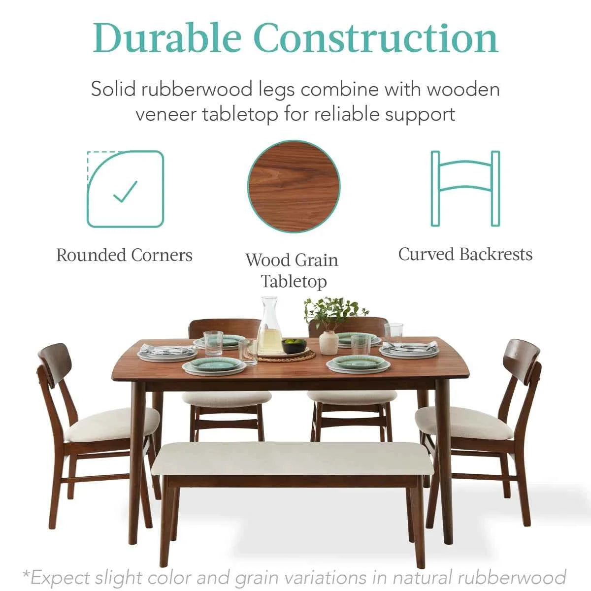 Lindsae 6-Person Dining Set – Modern Comfort & Style by Corrigan Studio