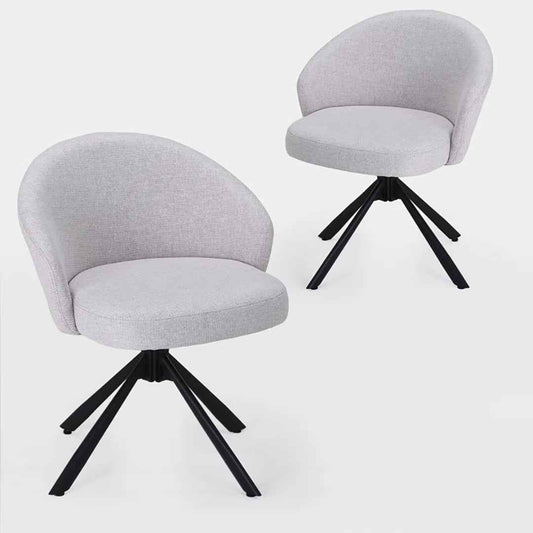 Margeret Swivel Upholstered Dining Chair – Modern 360° Swivel Comfort Seating