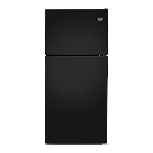 Maytag 18.2 cu ft Top‑Freezer Refrigerator Black Finish  PowerCold BrightSeries LED ADA Compliant