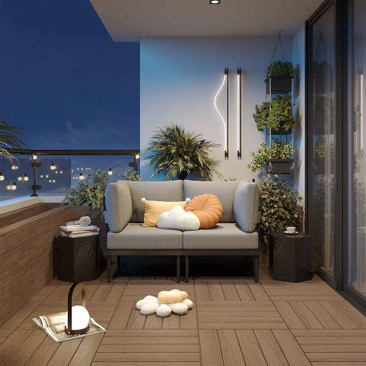 Metal Outdoor Patio Sectional Sofa Set – Weather-Resistant Modern Garden & Deck Furniture